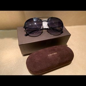 RTom Ford Men’s Alexi Brow Bar Aviator Sunglasses